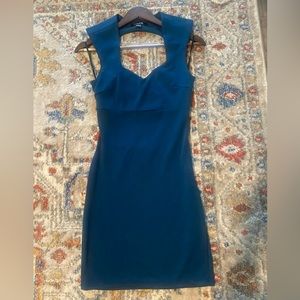 CUTE TEAL SLIM FIT DRESS